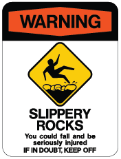 Slippery Rocks sign